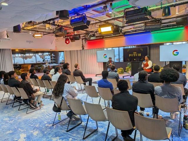 NSBE members at a Google event